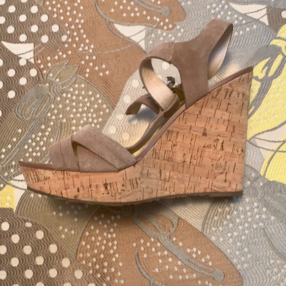 Michael Kors Suede Strapped Wedges 7.5-8 in Size - Picture 3 of 16
